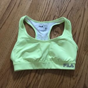FILA Neon Yellow Sports Bra